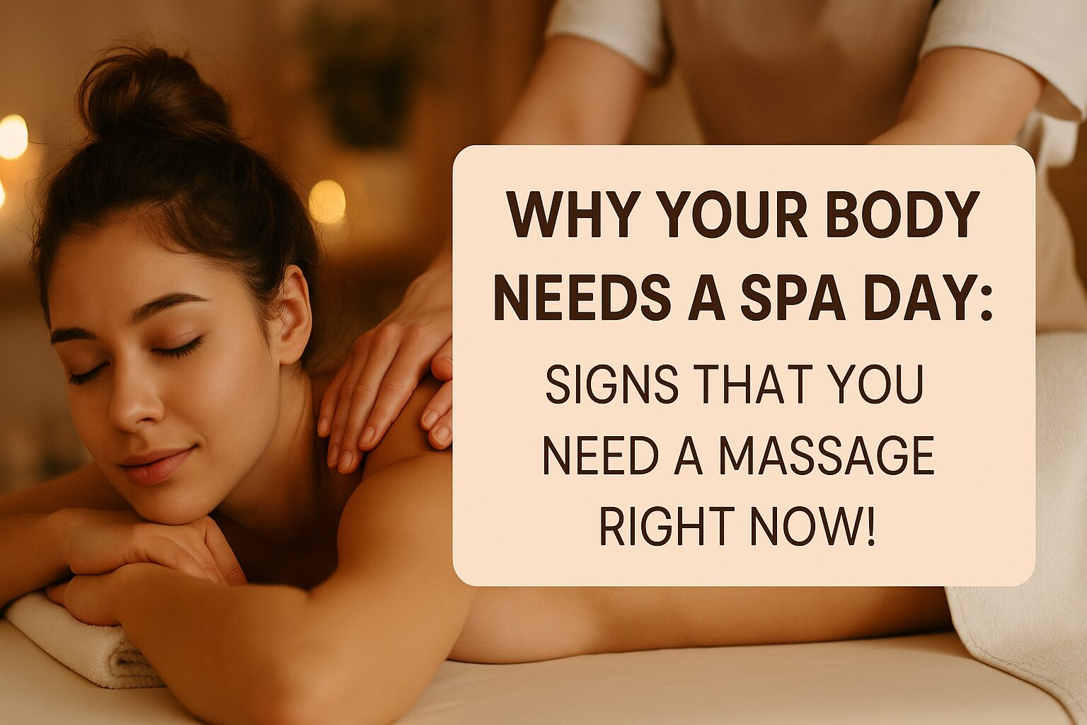 Why Your Body Needs a Spa Day | Book a Massage & Relax Today
